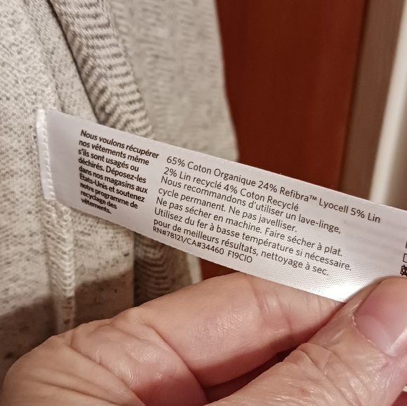 Eileen Fisher Petite Medium Herringbone Open Cardigan Long  Sweater Old Money - Picture 3 of 4